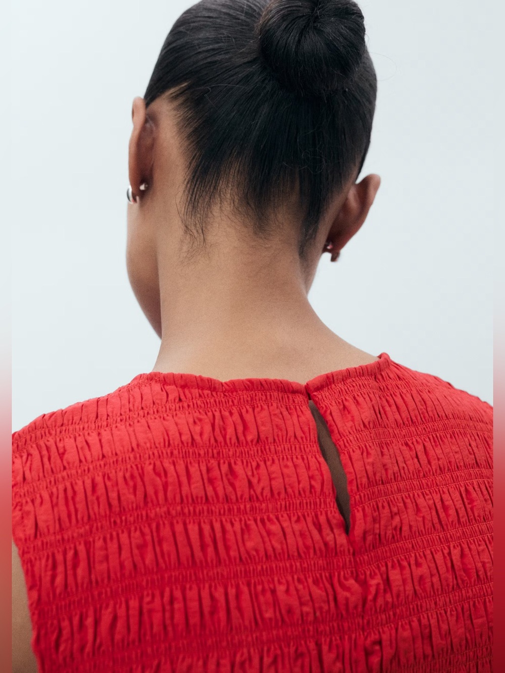 Mango Red flared dress with gathered body NWT - Picture 5 of 7
